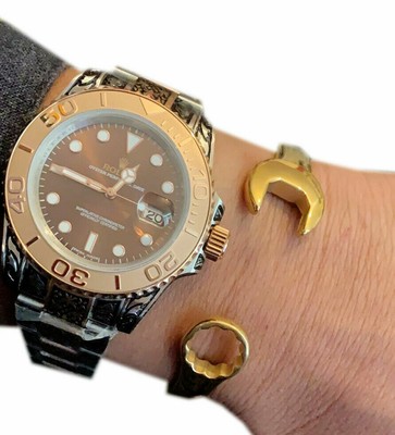mens gold spanner bangle